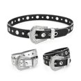 thumbnail image 2 of Punk Rhinestone Buckle Belts Woman Locomotive Full Sequins Waist Belts Western Cowgirl Y2K Girls Belt for Jeans Men Silver, 2 of 4