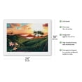 thumbnail image 2 of Enchanted Isle - Hawaiian Paradise Sunset View - From an Original Color Painting by Scott Westmoreland - Japanese Unryu Rice Paper Art Print (Unframed) 18 x 24 in, 2 of 4