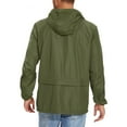 thumbnail image 4 of American Trends Manteau de Pluie Compressible pour Hommes Imperméable Coupe-Vent Léger avec Capuchon Bleu 3X-très Grand, 4 of 5