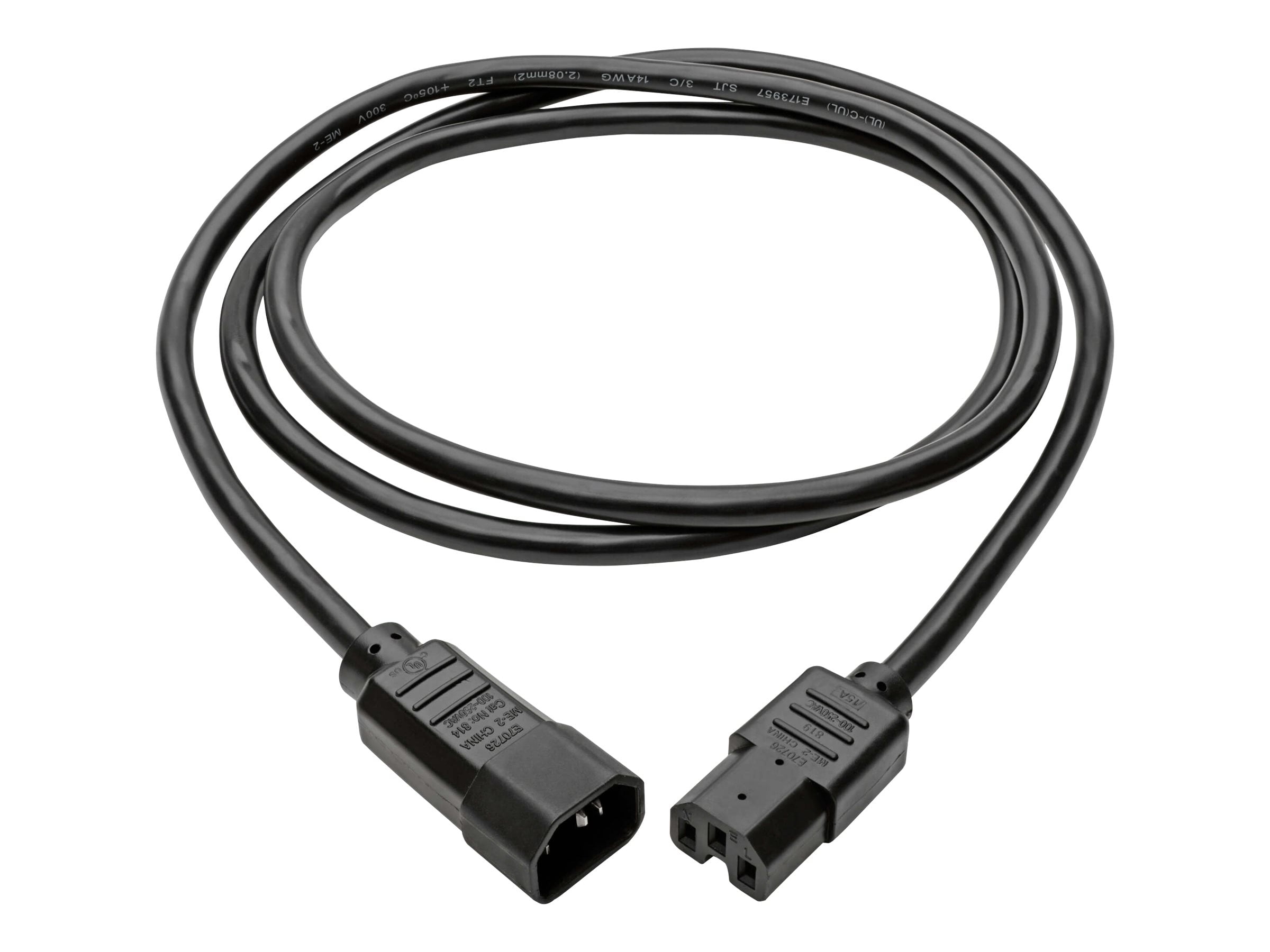 Tripp Lite 6ft Computer Power Cord Cable C14 to C15 Heavy Duty 16A 14AWG 6'