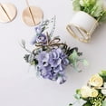 thumbnail image 3 of Artificial Flowers Hydrangea with Ceramic Vase Silk Chrysanthemum Mini Potted Fake Flowers Hanging Potted Plants for Wedding Home Office Decoration Pack of One (White), 3 of 5