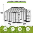 thumbnail image 6 of NETAJE 12'x10' Polycarbonate Greenhouse, Large Aluminum Walk-in Green House for Backyard, 6 of 6
