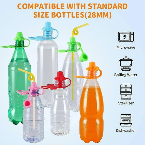Water Bottle Spout Adapter for Kids, Water Bottle Cap No Spill Silicone Bottle Top Spout Adapter, BPA Free