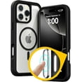 thumbnail image 1 of Étui pour iPhone 16 Pro avec Bouton de Capture de Contrôle de Caméra, [Compatible avec MagSafe], Protection Antichoc Robuste, Étui Magnétique Transparente pour iPhone 16 Pro 6.3 Pouces, Noir, 1 of 6