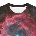 thumbnail image 5 of Craaazy Women's Loose Colorful Starry Sky Printing Summer Crew Neck Short Sleeve Pullover Tops Gifts, 5 of 5