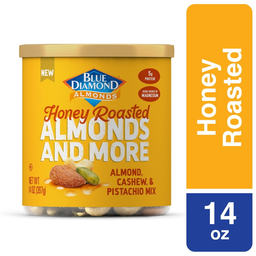 Blue Diamond Almonds and More Honey Roasted Mixed Nuts 14 oz - 5 Pack
