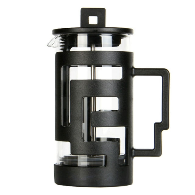 Cafetière à Piston en Forme de V avec Bec Verseur, Filtration Efficace, Coquille de Labyrinthe en Verre