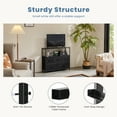thumbnail image 2 of CONCETTA TV Stand Dresser with 5 Fabric Drawers and Open Shelving, Multi-functional Storage Unit Fits TV up to 45 inches for Bedroom Living Room Hallway, Black, 2 of 9