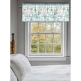 thumbnail image 5 of Curtain Valance for Windows,Nautical Anchor Starfish Lighthouse Kitchen Valances Rod Pocket Short Curtains,Ocean Shell Vintage Teal Stripe Window Treatment Panel for Bedroom Bathroom 42"x12", 5 of 7