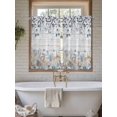 thumbnail image 4 of Blue Beige Coastal 2 Panel Kitchen Curtains for Windows, Beach Starfish Summer Eucalyptus Retro Bathroom Privacy Curtain, Home Décor Window Treatment for Bedroom/Living Room 55"x45", 4 of 6
