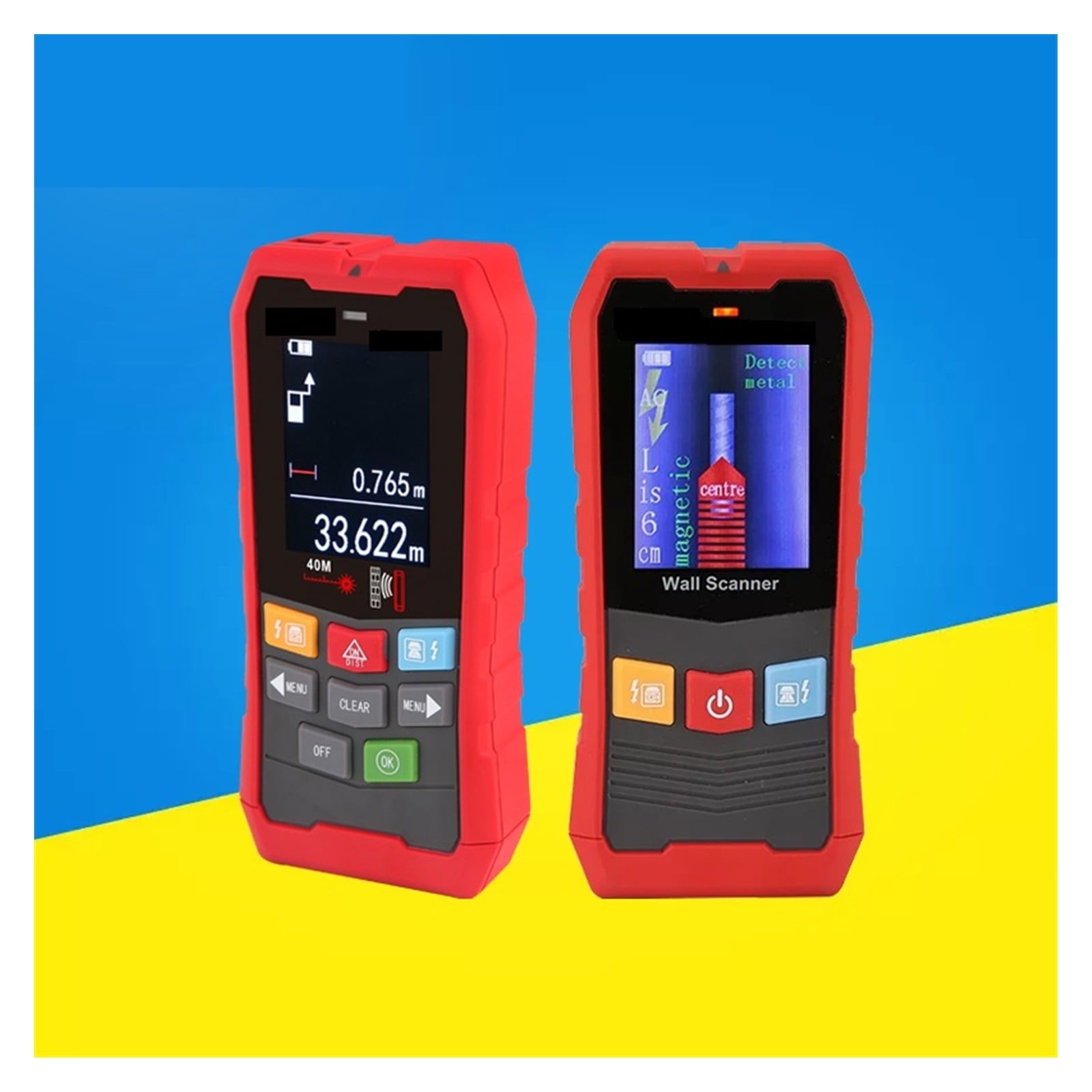 Wall Scanners; 4-in-1 Detection Of AC/metal Objects/wood/cable/li-ion Battery Powered ,Accurate and Quick - 387S_0