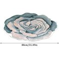 thumbnail image 2 of Floral Area Rugs Peony Flower Shape Area Rugs Non-Slip Rugs Floral Shaggy Carpet Bath Mat for Bedroom, Dorm, Luxury Room Decor, Blue, 2.6'x2.6', 2 of 6