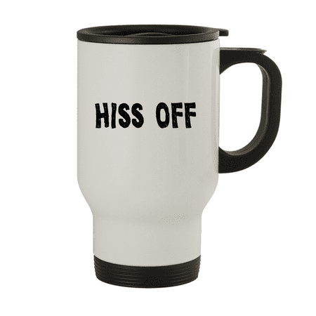 

Hiss Off - 14oz Stainless Steel Travel Mug White