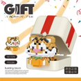thumbnail image 4 of Nueva caja de almacenamiento creativa de la serie de animales de dibujos animados gato Panda Koala conejo Mini decoración Micro bloque de construcción ladrillo juguete para regalo, 4 of 5