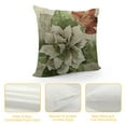 thumbnail image 4 of PRATYUS  Sage Green Pillow Covers Dahlia Flowers and Grey Leaf Throw Pillowcase Decorative Room Spring Summer Green Flowers Cushion Cover for Patio Sofa Bedroom Indoor Outdoor Party White, 4 of 5