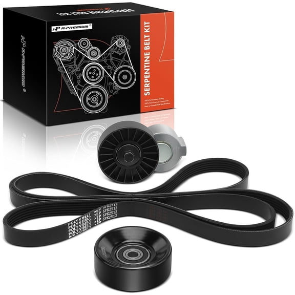 A-Premium Timing Belt Kit W/Tensioner Compatible with Dodge, Chrysler & Plymouth - Grand Caravan 1996-2000, Caravan 1996-2000, Grand Voyager, Voyager - 3.3L 3.8L - Replace# 19311149