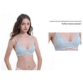 thumbnail image 3 of Gibobby Brasieres anchos de espalda Camiseta con aros ultraligeros One Smooth U para mujer Sujetador de encaje Tirantes convertibles(Azul,M), 3 of 5