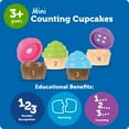 thumbnail image 6 of Learning Resources Mini Counting Cupcakes Birthday Cake Toy Counting Toy Play Food Ages 3 and up, 6 of 7