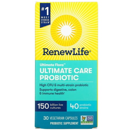Renew Life Ultimate Flora Ultimate Care Probiotic 150 Billion - 30 Vegetarian Capsules