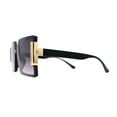 thumbnail image 4 of Womens Rimless Mod 90s Squared Butterfly Designer Sunglasses Black Smoke, 4 of 4