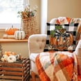 thumbnail image 3 of Fall Pillow Covers 18x18 inch Set of 4 Hello Pumpkin Pumpkin Truck Decorative buffalo plaidThrow Pillow Case Autumn Thanksgiving Farmhouse Decoration for Home couch 120, 3 of 6