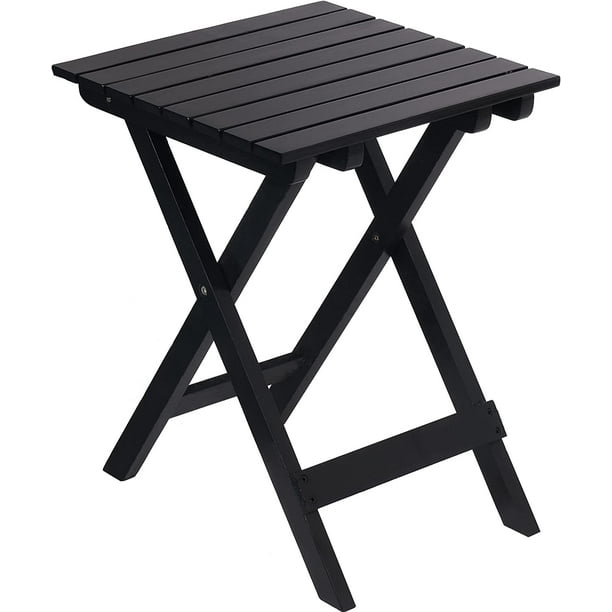 18inch Outdoor Folding Side Table, Adirondack Wood Small Square Side