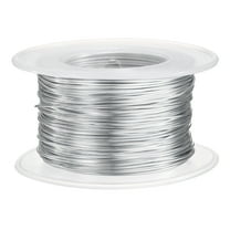 Uxcell 20 Gauge Aluminum Craft Wire 0.8mm 98.5ft Flexible Bendable Anodized Metal Jewelry Sculpting Wire for Jewelry Making Modelling Craft DIY, Bright Silver