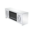 thumbnail image 4 of 59 in.crystal mirrored TV stand with crystal insert fireplace, 4 of 10