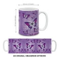thumbnail image 4 of MUGBREW 11 Oz Ceramic Tea Cup Coffee Mug, Pink Purple Butterflies, 4 of 7