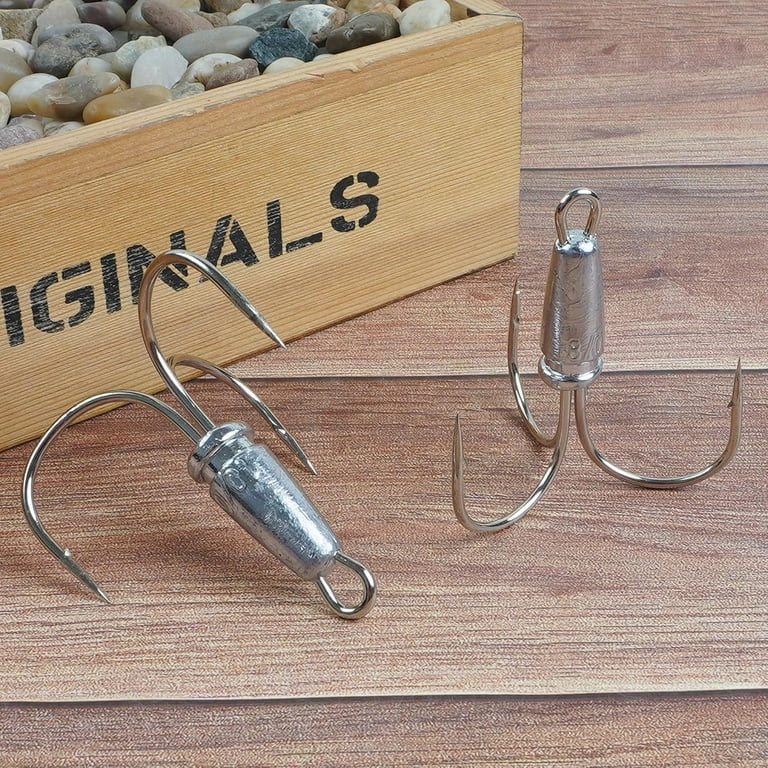 Snagging Hooks Snagging Weighted Treble Hooks, 5pcs Weighted Fishing Hooks Weighted Large Treble Bunker Snag Hooks for Baitfish Trout Bass Fishing 1.1oz 1.4oz 2.1oz 2.8oz - Walmart.com Snagging Hooks Snagging Weighted Treble Hooks, 5pcs Weighted Fishing Hooks Weighted Large Treble Bunker Snag Hooks for Baitfish Trout Bass Fishing 1.1oz 1.4oz 2.1oz 2.8oz - Walmart.com