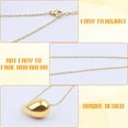 thumbnail image 2 of Titanium Steel Drop Shape Pendant Necklace Teardrop Earrings Sets Hypoallergenic 18K Golden Plated Waterdrop Necklace and Earring Studs for Women Gifts, 2 of 7
