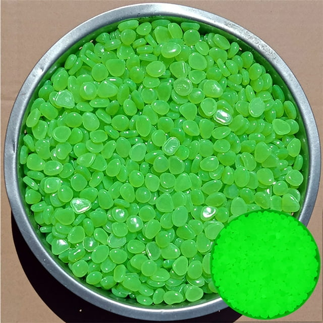 Home Decoration Glow In The Dark Garden Pebbles Stones For Yard And Walkways Decor DIY Decorative Luminous Stones(600 PCS)