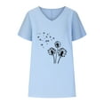 thumbnail image 3 of Bogo Spring Blouses For Women 2025 V Neck Womens Tops Dressy Casual 3/4 Sleeve Size Small Womens Blouses Dressy Casual Red T Shirts For Women Loose Fit Cotton, 3 of 3