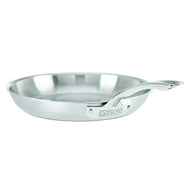Viking Culinary Poêle à Frire Professionnelle en Acier Inoxydable 5 Plis, 12 Pouces