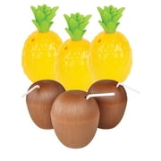 BlockBuster Costumes Pineapple And Coconut Cup Hawaiian Bundle Set