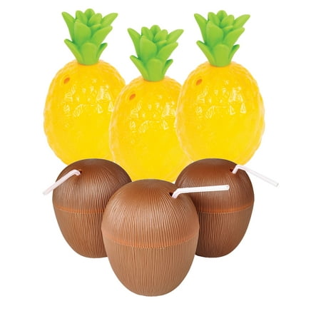 BlockBuster Costumes Pineapple And Coconut Cup Hawaiian Bundle Set