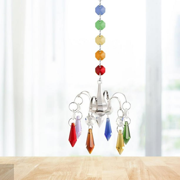 Cristal ventana colgante ornamento de cristal prisma atrapasol colgante ornamento colgante de cristal colgante adorno colgante para la decoración BLESIY cristal