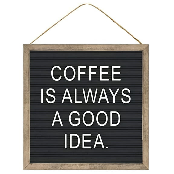 Cute Wooden Coffee Bar Sign - 10" x 10", Coffee is Always a Good Idea, Easter, Wreath, Christmas, Kitchen Decor, Restaurant, Store Front