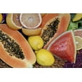 thumbnail image 2 of Paulson, Don 32x23 Gold Ornate Wood Framed with Double Matting Museum Art Print Titled - Mexico, Tecate Display of fruit and grains, 2 of 4