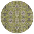 thumbnail image 2 of Addison Rugs Chantille Indoor/Outdoor Traditional Oriental Olive Washable Round Rug, 8' x 8', 2 of 6