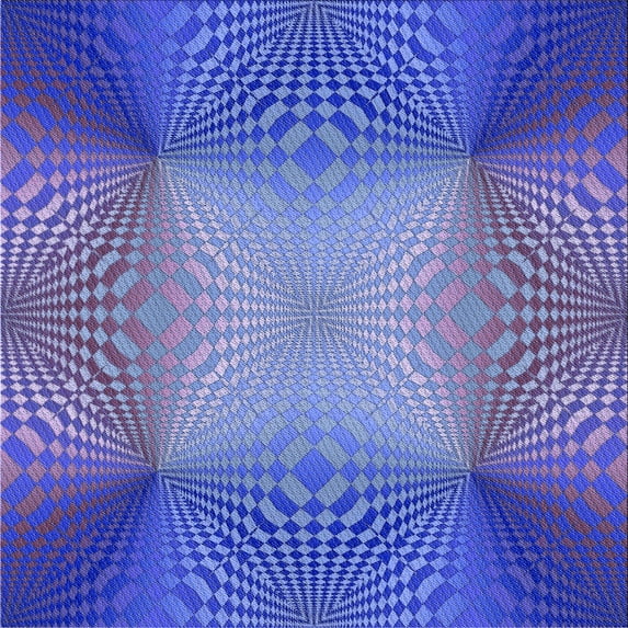 Ahgly Company Indoor Square Patterned Sky Blue Dress Blue Area Rugs, 8' Square
