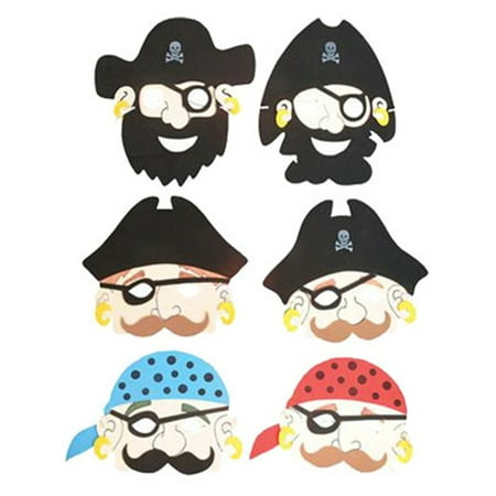 Set of 12 New Halloween Costume Party Foam Pirate Masks