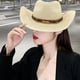 thumbnail image 4 of Sombreros de mujer occidental Sombreros Vagueros Sombrero de pareja Sombrero Beige jinwen Sombrero de vaquero, 4 of 7