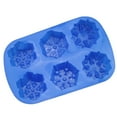 thumbnail image 3 of Matsuzay 6 moldes para hornear de silicona azul, patrón de copos de nieve, puede hacer pastel, chocolate DIY, gelatina, jabón hecho a mano, , Herramientas y accesorios para hornear, 3 of 6