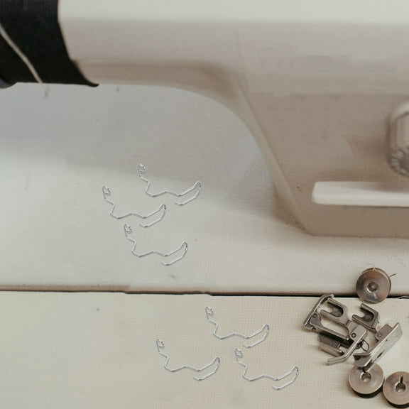 TAILTOSS 10Pcs Sewing Protector Finger Guard for Sewing Machine Safety Industrial Use Silver 4.0x2.5x2.5in