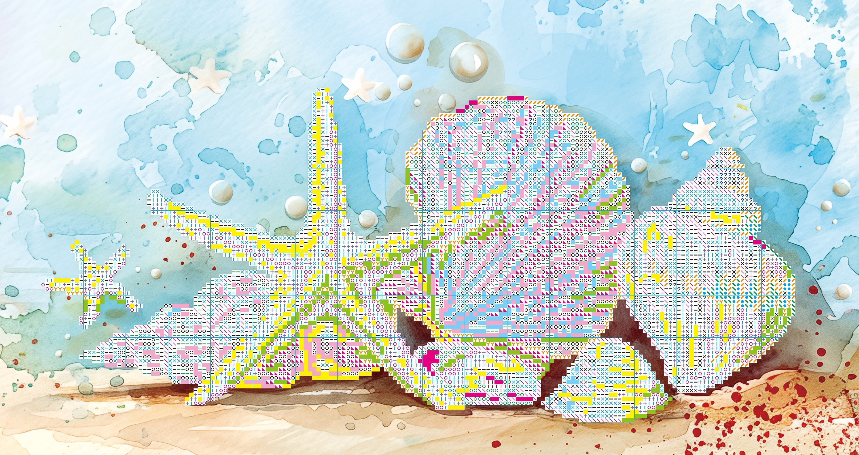 DIAMOND DOTZ® Seashells Special Edition No-Count Cross Stitch Kit