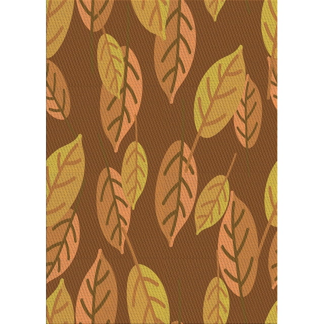 Ahgly Company Indoor Rectangle Patterned Mahogany Brown Area Rugs, 8' x 12'