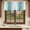 Teal Green, variant on Burnt Orange White Ombre Valances for Windows, Decorative Rod Pocket Window Valance Curtains, Modern Abstract Art Farmhouse Gradient Short Curtain Drapes for Living Room, 2 Panels, 60" W x 18" L