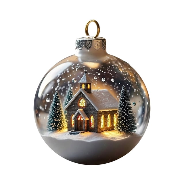 Rapeiae Natural Wonders Series Christmas Ball Flat Acrylic Pendant