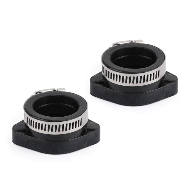28 mm 2 piezas de arranque del colector de admisión del carburador, adaptador de admisión de carburador colector de brida con abrazadera para VM24 PE26 PE28 PWK 28 mm